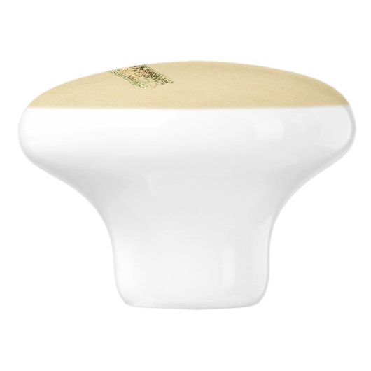 Vintager Rotgrüner Hummingvogel-Drehknopf Keramikknauf (Seitenansicht)