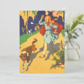 Vintager Rotkäppchen, Hunde und Balloons Einladung (Stehend Vorderseite)