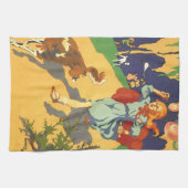 Vintager Rotkäppchen, Hunde und Balloons Geschirrtuch (Horizontal)