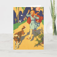 Vintager Rotkäppchen, Hunde und Balloons