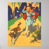 Vintager Rotkäppchen, Hunde und Balloons Poster (Vorne)