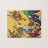 Vintager Rotkäppchen, Hunde und Balloons Puzzle (Horizontal)