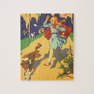 Vintager Rotkäppchen, Hunde und Balloons Puzzle