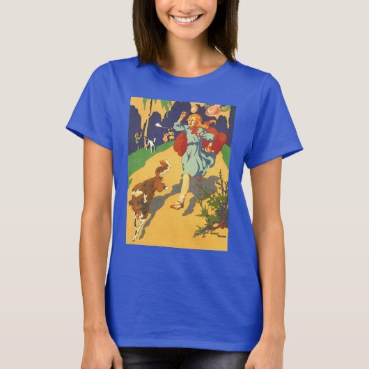 Vintager Rotkäppchen, Hunde und Balloons T-Shirt (Vorderseite)