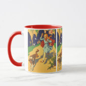 Vintager Rotkäppchen, Hunde und Balloons Tasse (Links)