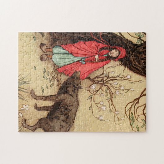 Vintager Rotkäppchen und Wolf Puzzle (Horizontal)