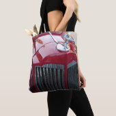 Vintager Rotkarosseriebeutel Tasche (Von Nahem)