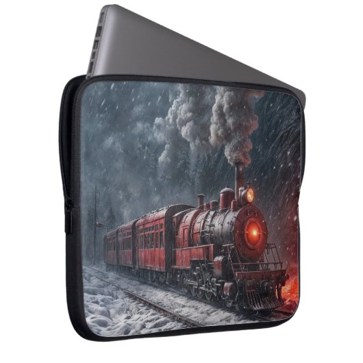 Vintager Rotschneezug Laptopschutzhülle (Vorne Rechts)