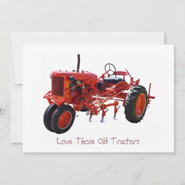 Vintager Rottraktor (Vorderseite)