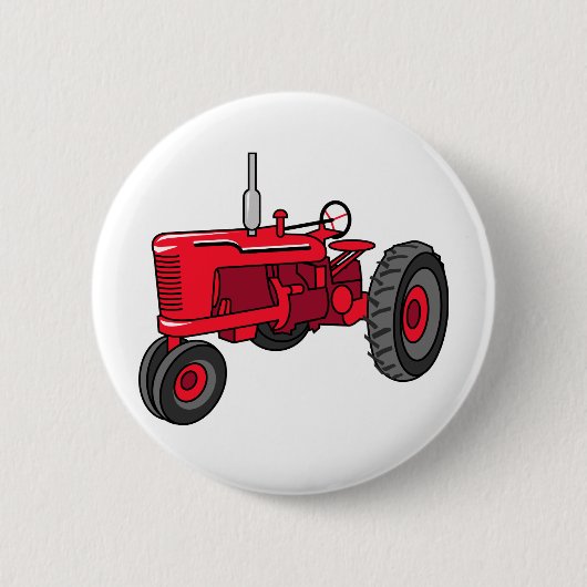 Vintager Rottraktor Button (Vorderseite)