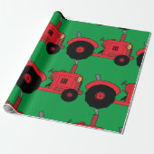 Vintager Rottraktor Geschenkpapier (Ungerollt)