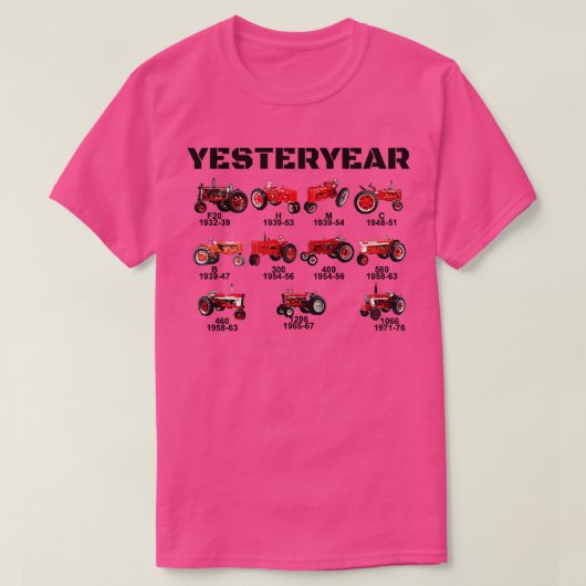 Vintager Rottraktor gestern T-Shirt (Design vorne)