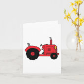 Vintager Rottraktor Karte (Gelbe Blume)