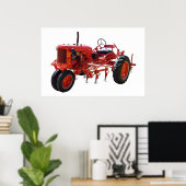 Vintager Rottraktor Poster (Heimbüro)