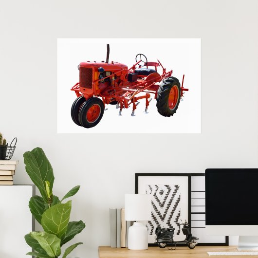 Vintager Rottraktor Poster (Heimbüro)