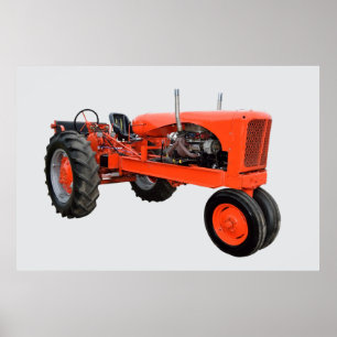 Vintager Rottraktor Poster