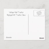 Vintager Rottraktor Postkarte (Rückseite)