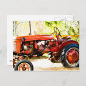 Vintager Rottraktor Postkarte (Vorne/Hinten)