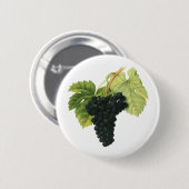 Vintager Rotwein, Bio Traubencluster, Lebensmittel Button (Vorne & Hinten)