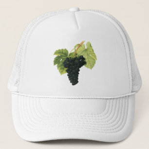 Vintager Rotwein, Bio Traubencluster, Lebensmittel Truckerkappe