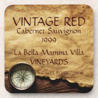 Vintager Rotwein Cork Untersetzer!