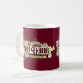 Vintager Rotwein-Tag Kaffeetasse (Vorderseite Links)