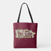 Vintager Rotwein-Tag Tasche (Rückseite)