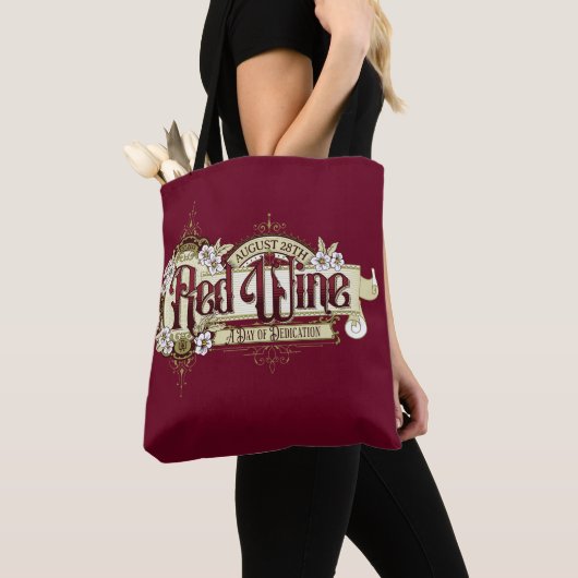 Vintager Rotwein-Tag Tasche (Von Nahem)