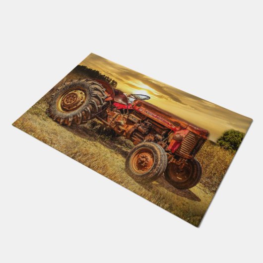 Vintager Rotzüchter Fußmatte (Schrägansicht)