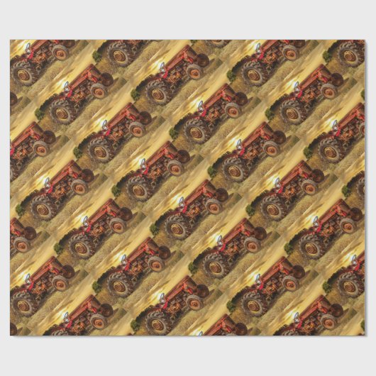 Vintager Rotzüchter Geschenkpapier (Flach)