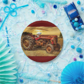 Vintager Rotzüchter Pappteller (Party)