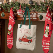 Vintager Rotzug| Weihnachtsklammer Tragetasche