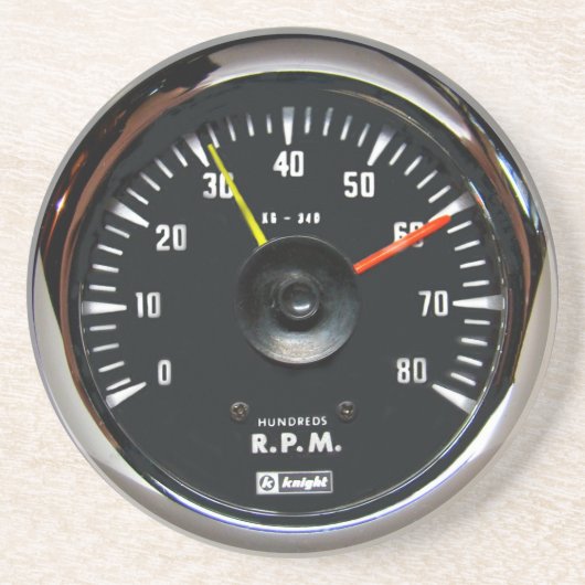 Vintager Round-Analog-Auto-Tachometer-Untersetzer Getränkeuntersetzer (Vorne)