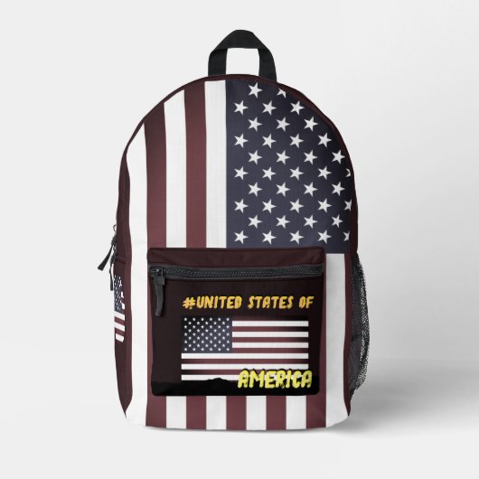 Vintager Rucksack der amerikanischen Flagge, patri (Vorderseite)