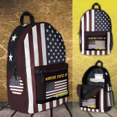 Vintager Rucksack der amerikanischen Flagge, patri