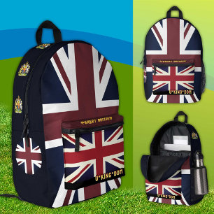 Vintager Rucksack mit britischer Flagge, Unijacke/