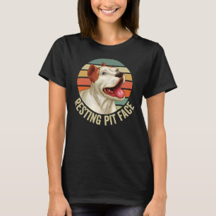 Vintager Ruhekiefer mit Funny Pit Bull Lover T-Shirt