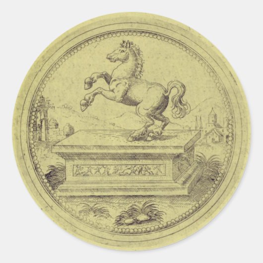 Vintager Rundaufkleber Runder Aufkleber (Vorderseite)