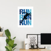 Vintager Runner - Ausführen Poster (Heimbüro)