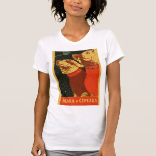 Vintager Russe Rocket verfolgt Kitsch-T - Shirt