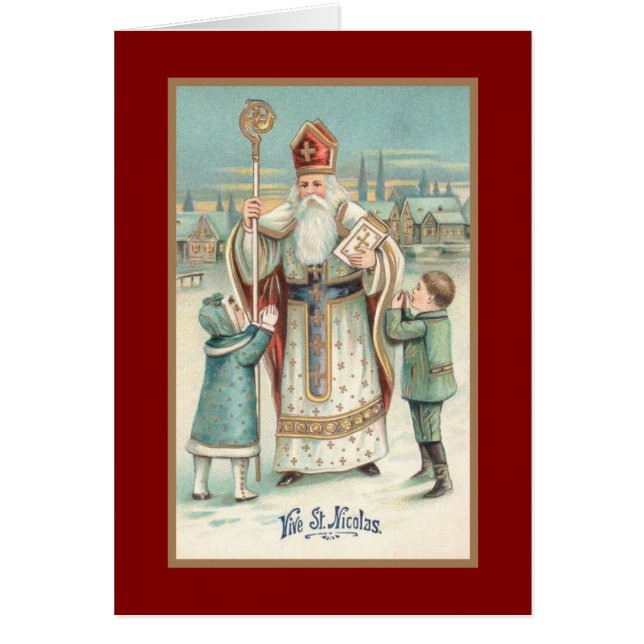 Vintager Russe Sankt Nikolaus mit Kindern (Vorne)