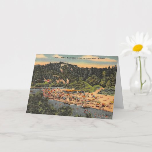 Vintager russischer Flussstrand Karte (Kleine Pflanze)