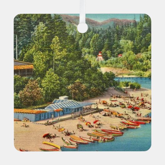 Vintager russischer Flussstrand Ornament Aus Metall (Vorderseite)