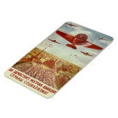 Vintager russischer Propaganda-Magnet Magnet (Linke Seite)