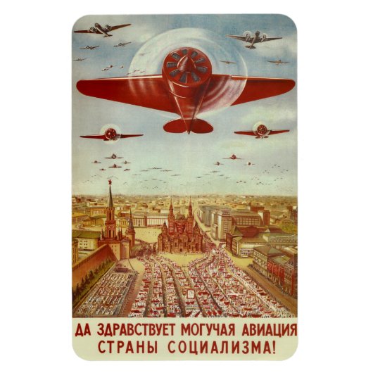 Vintager russischer Propaganda-Magnet Magnet (Vertikal)