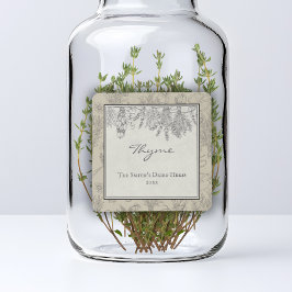 Vintager Rustikal getrockneter Kräuterkraut Etiketten