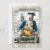 Vintager rustikaler Abschluss Ankündigung (Vorderseite)