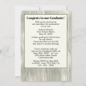 Vintager rustikaler Abschluss Ankündigung (Rückseite)