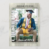 Vintager rustikaler Abschluss Feiertagskarte (Vorderseite)