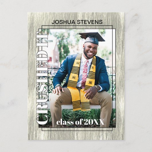 Vintager rustikaler Abschluss Postkarte (Vorderseite)